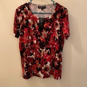 Jones New York August Red Multi Blouse